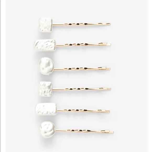 Express set of 6 pearl hair pins main image 5